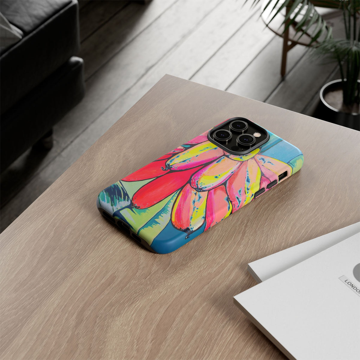 Neon Primitivo Bananas Tough Phone Case