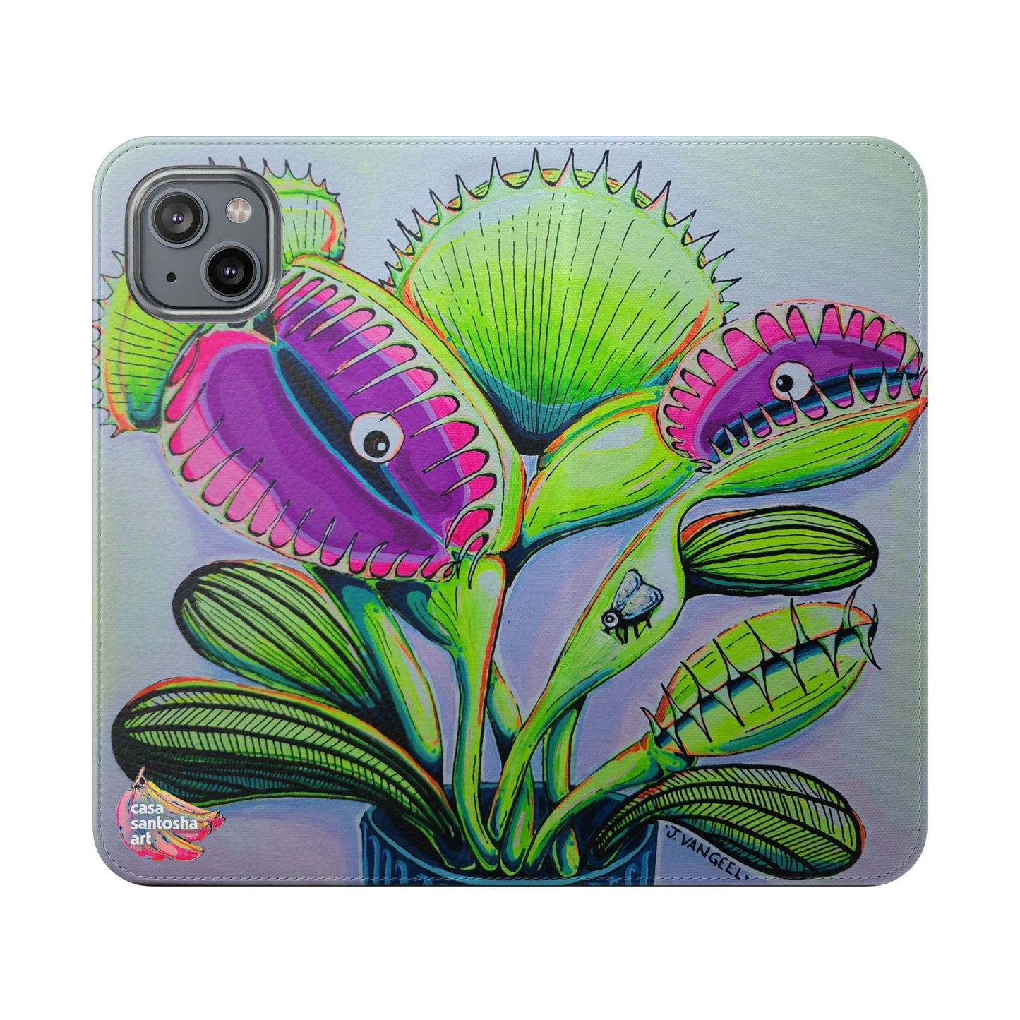 Cyclops Venus Fly Trap Flip Phone Case – Wallet Cover with Card Slots