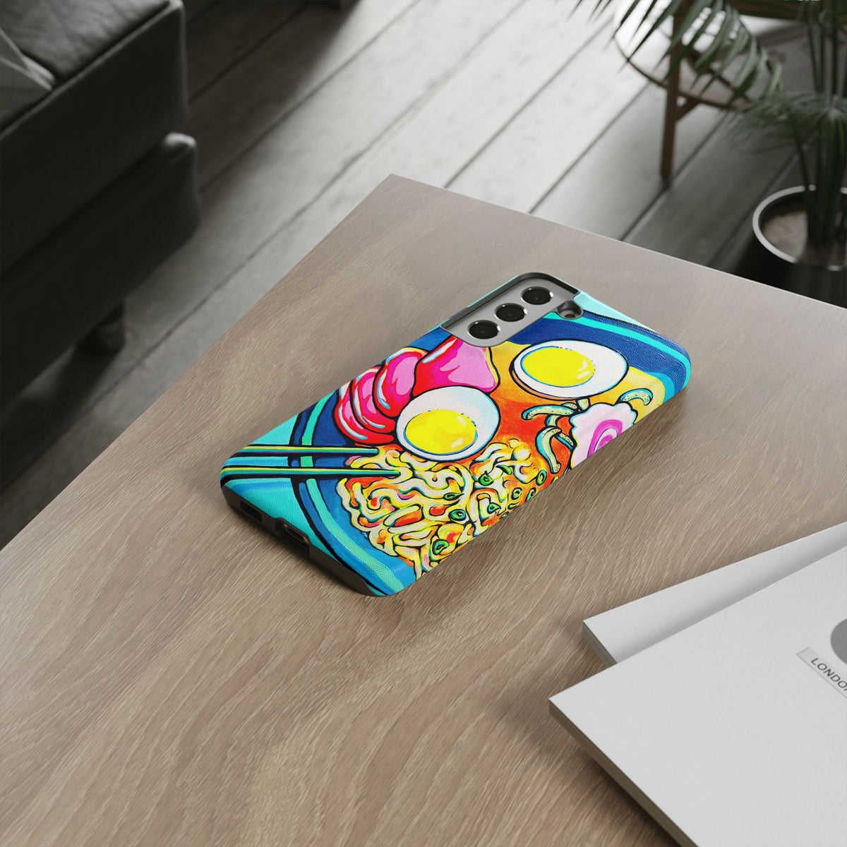Coque de téléphone résistante Neon Ramen
