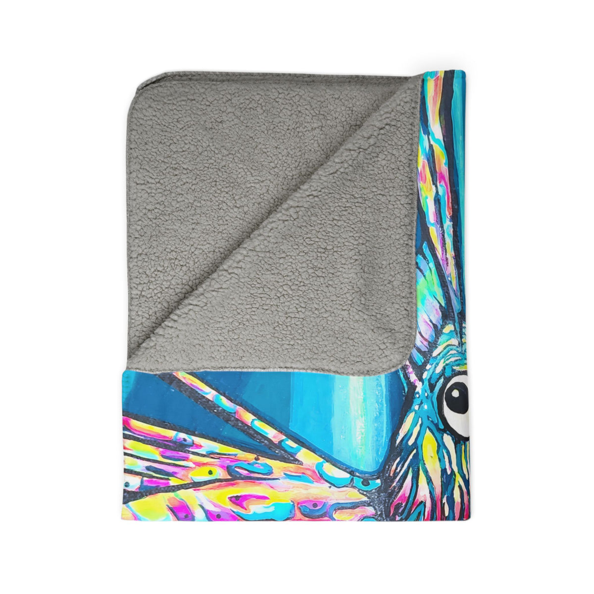 Cyclops Lionfish Fleece Sherpa Blanket