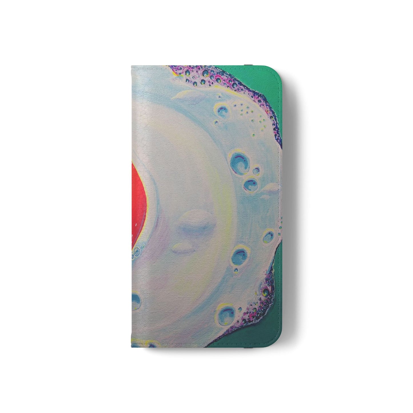 Neon Fried Egg Flip Phone Case – Wallet Cover with Card Slots