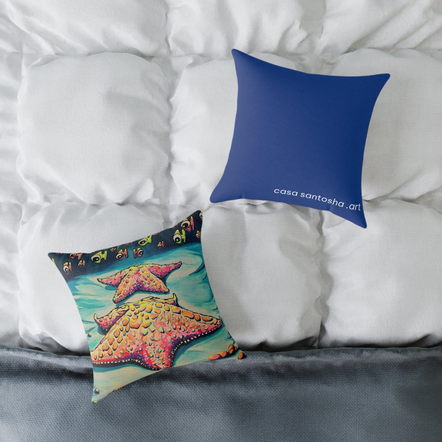 Cyclops Starfish Art Canvas Decorative Pillow