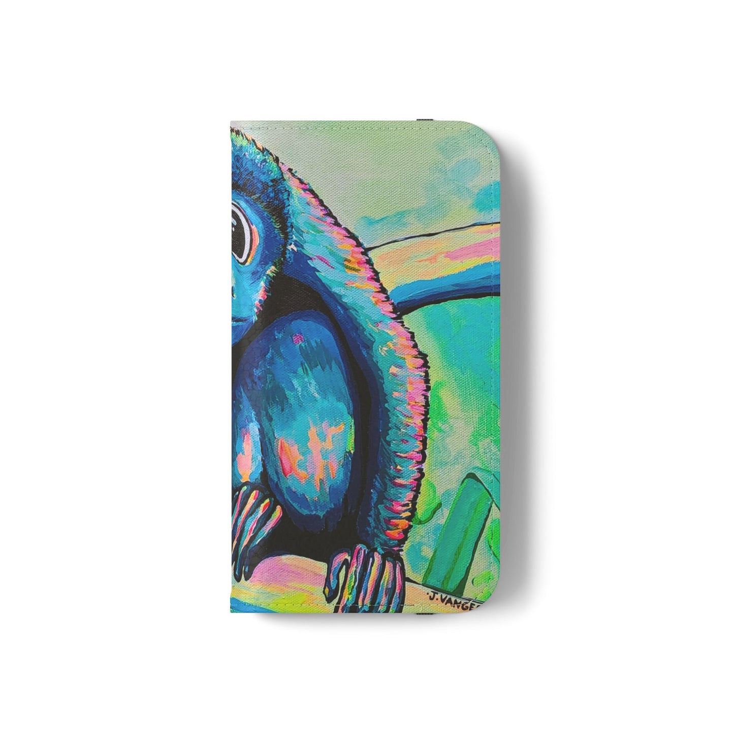 Cyclops Monkey Flip Phone Case – Wallet Cover with Card Slots
