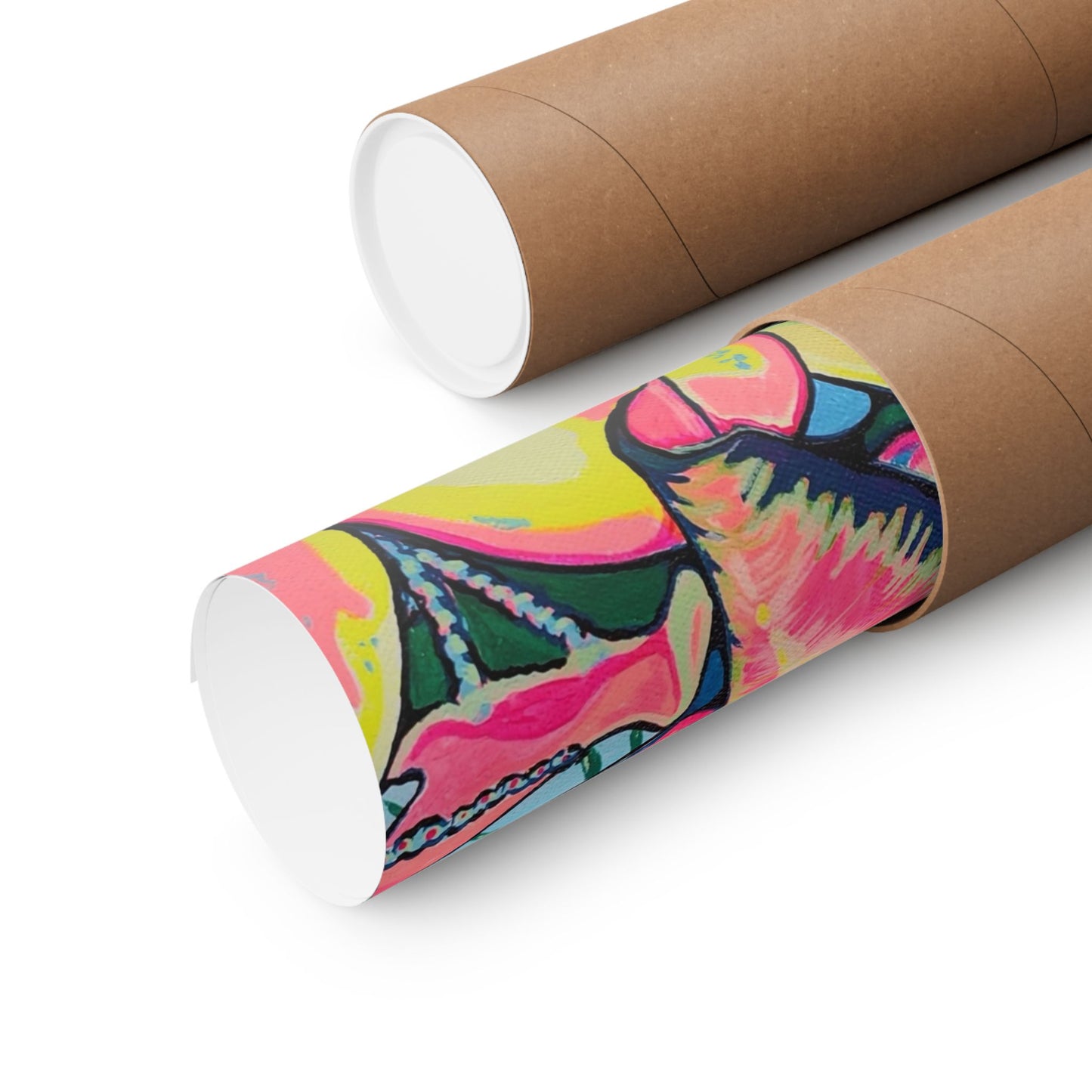 Neon Coconuts Giclée Art Poster