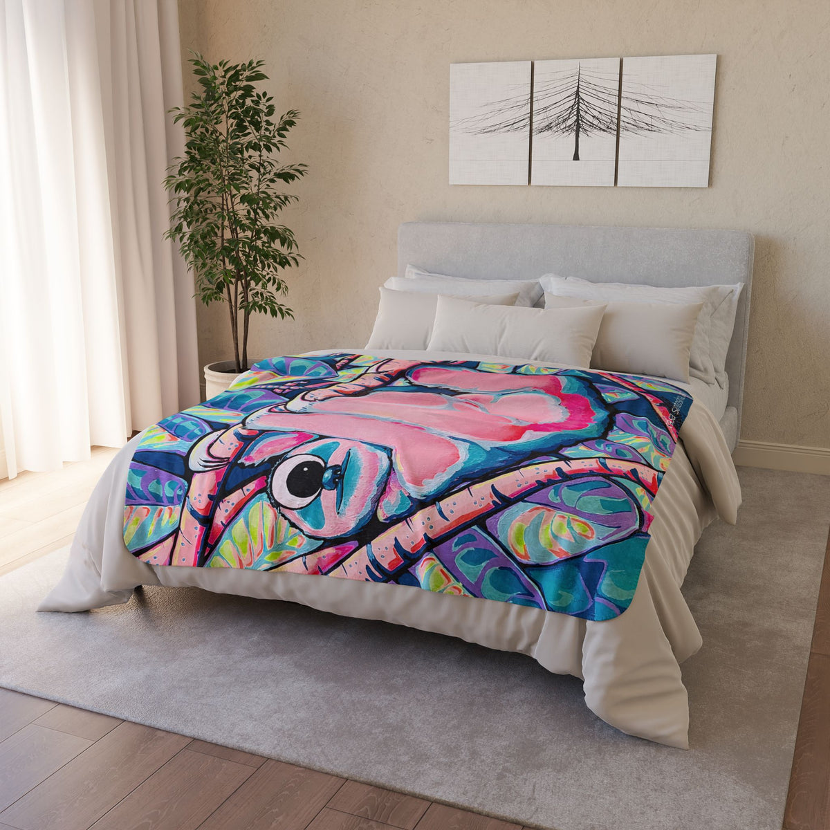 Cyclops Sloth Fleece Sherpa Blanket