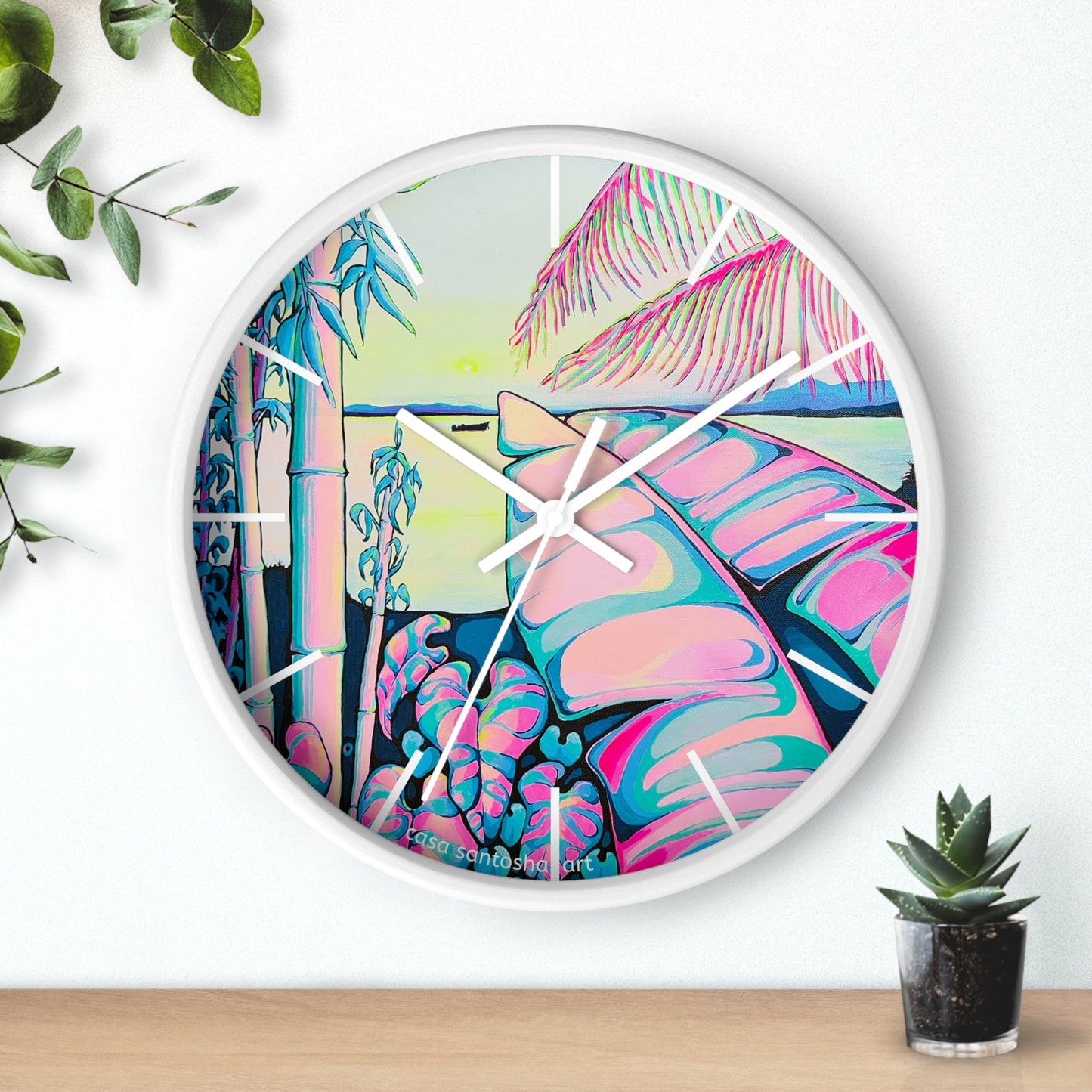 Horloge murale pop art Sérénité Bocas