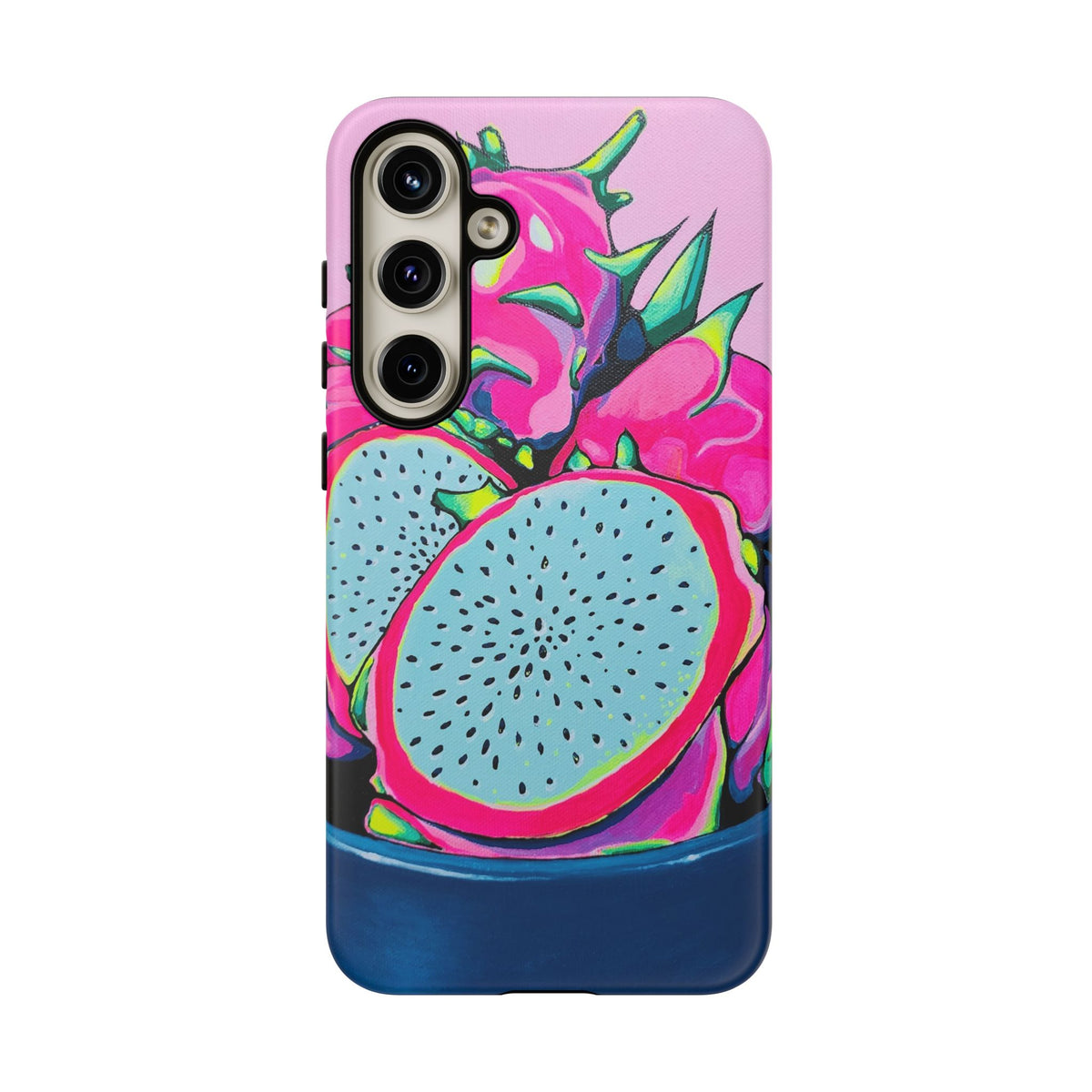 Coque de téléphone résistante Pitaya Rose Néon