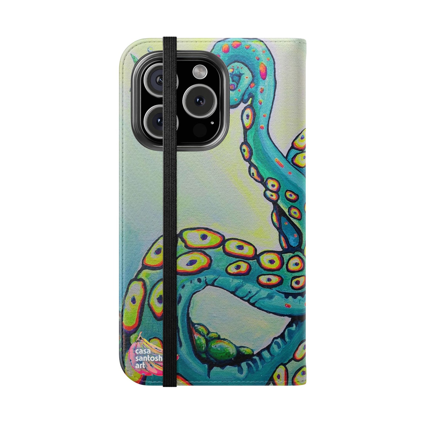 Cyclops Octopus Flip Phone Case – Wallet Cover with Card Slots