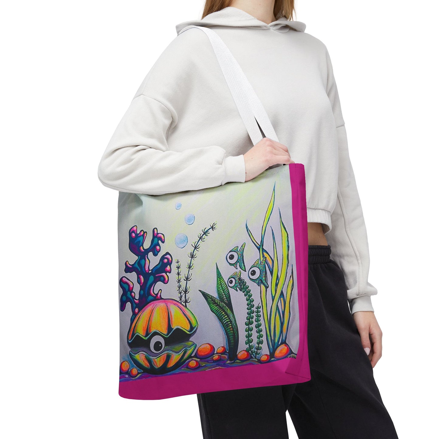 Premium Cyclops Clam Tote Bag, Original Artist Design, Reusable Shopping Tote,  Eco-Friendly