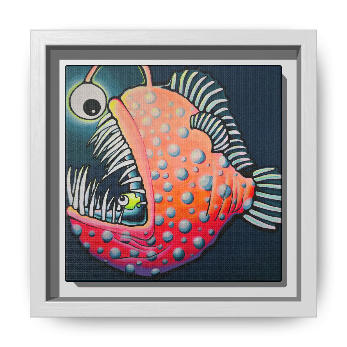 Framed Cyclops Anglerfish Canvas Wall Art