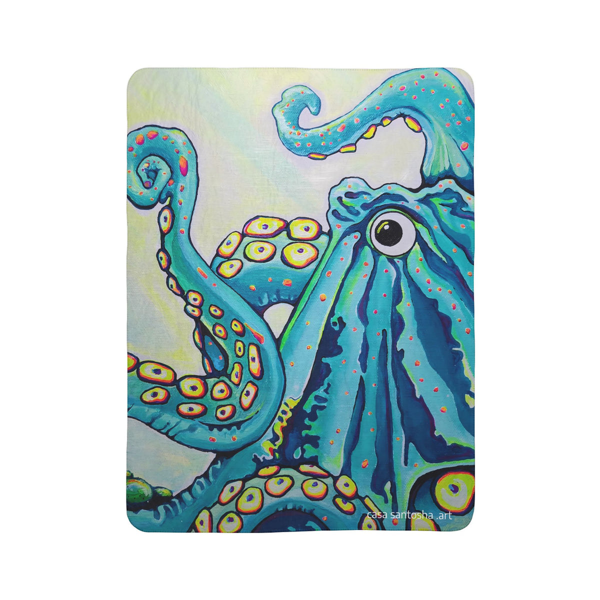 Cyclops Octopus Fleece Sherpa Blanket