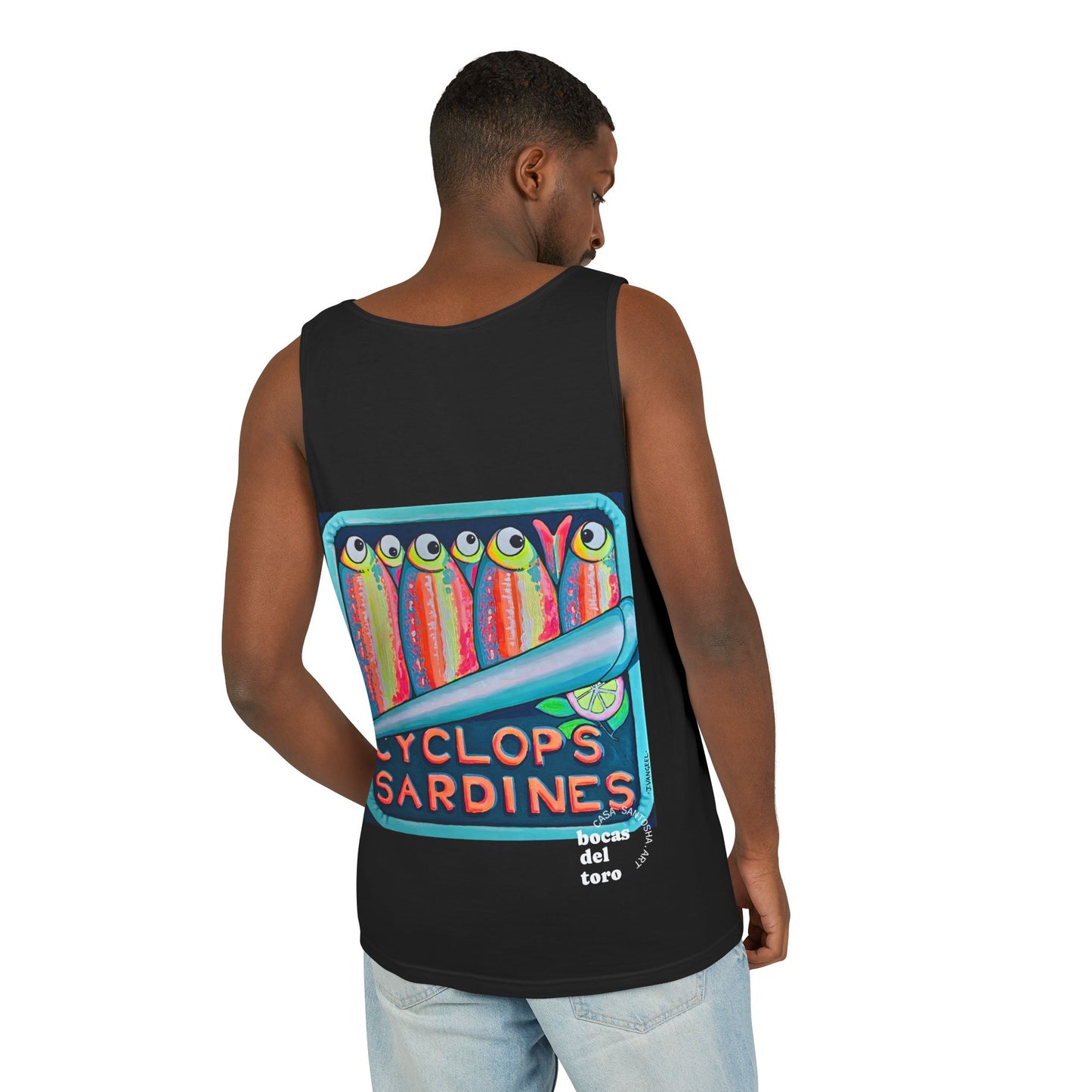 Unisex Neon Sardines Tank Top - Perfect for Summer Vibes