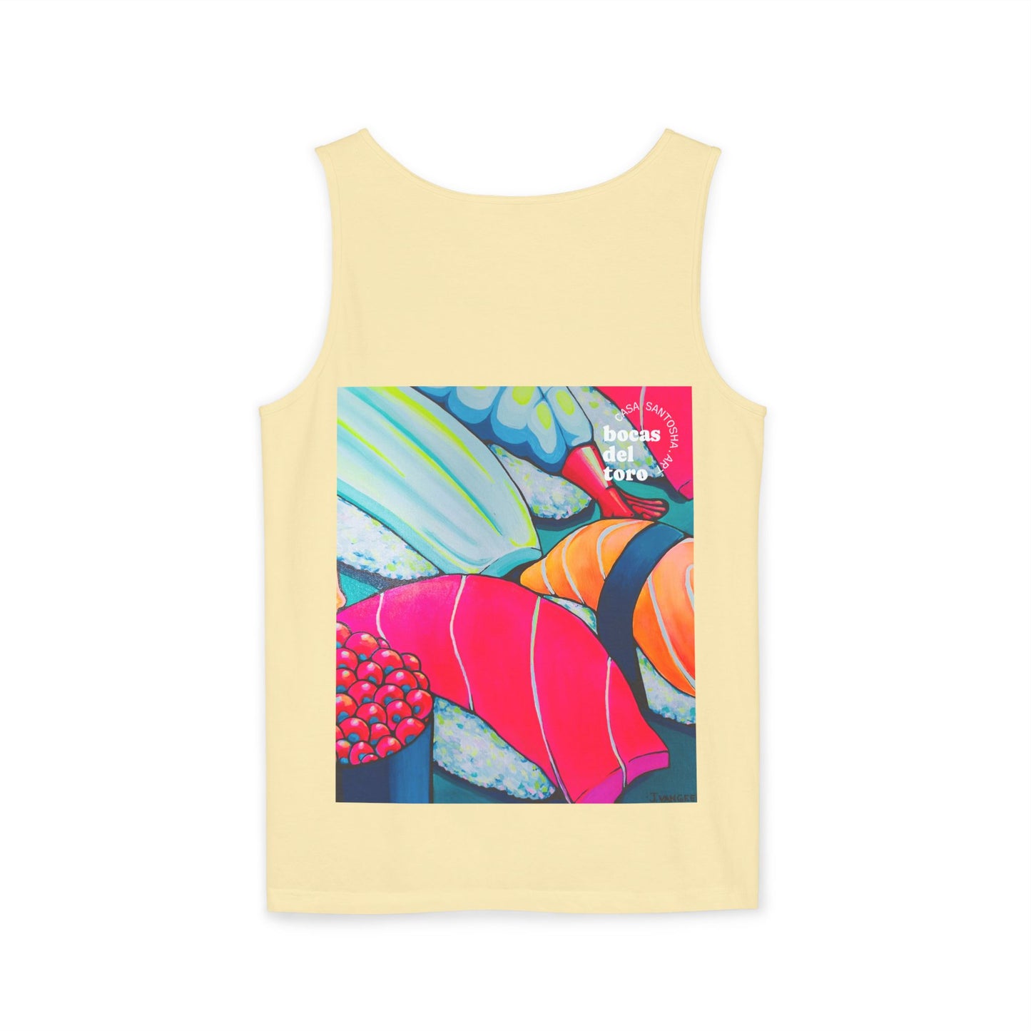 Unisex Neon Sushi Tank Top - Perfect for Summer Vibes