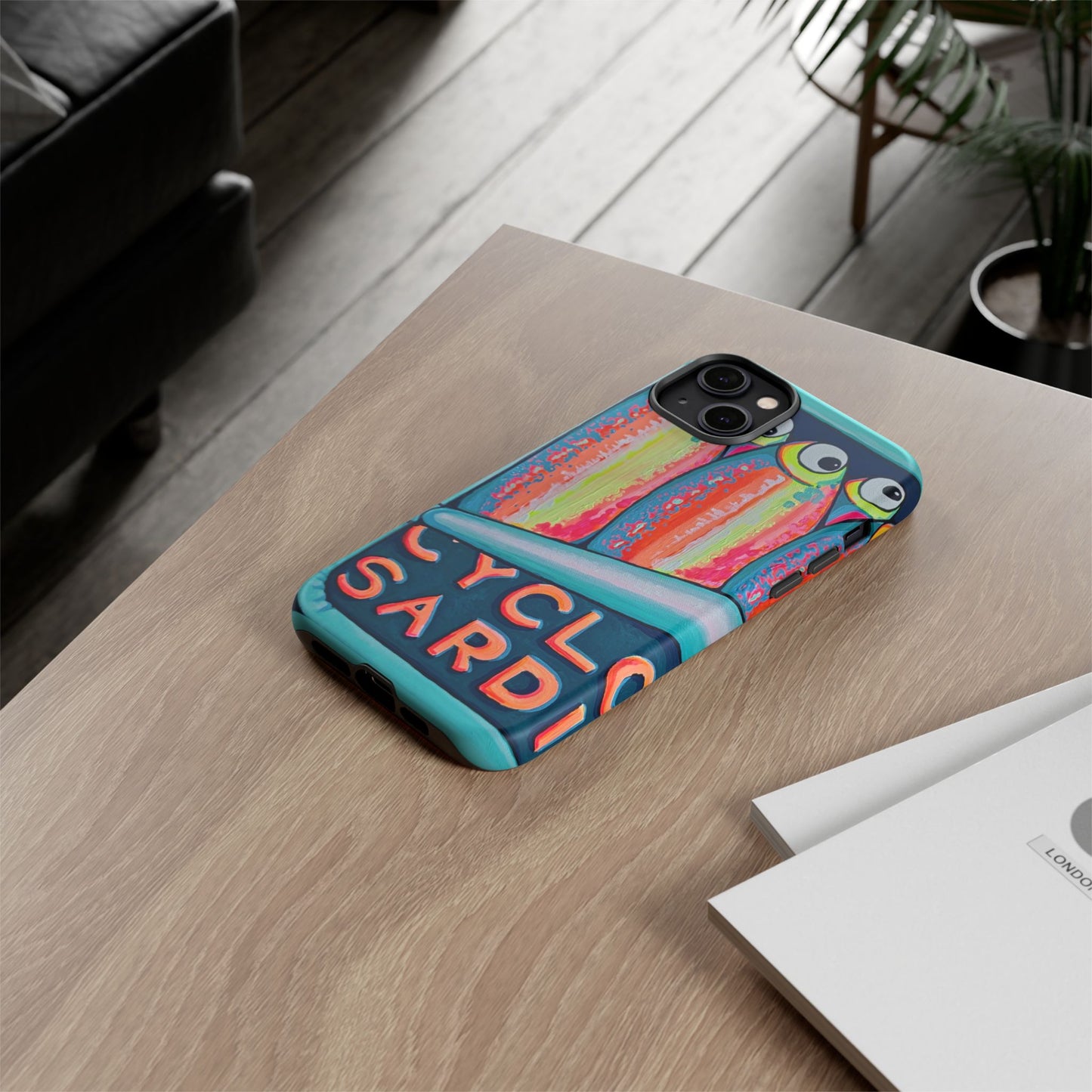 Neon Sardines Tough Phone Case