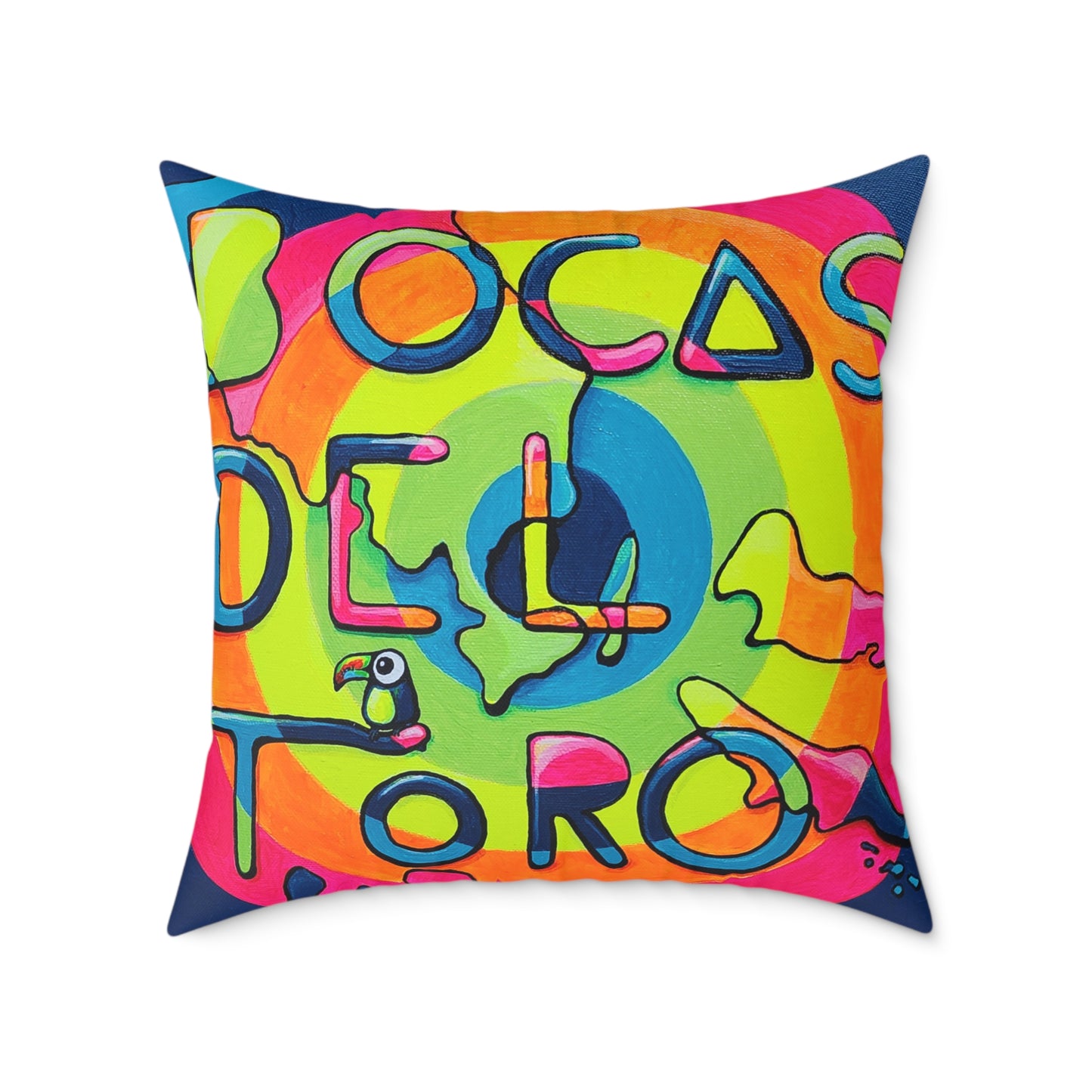 Bocas Del Toro Islands Art Canvas Decorative Pillow