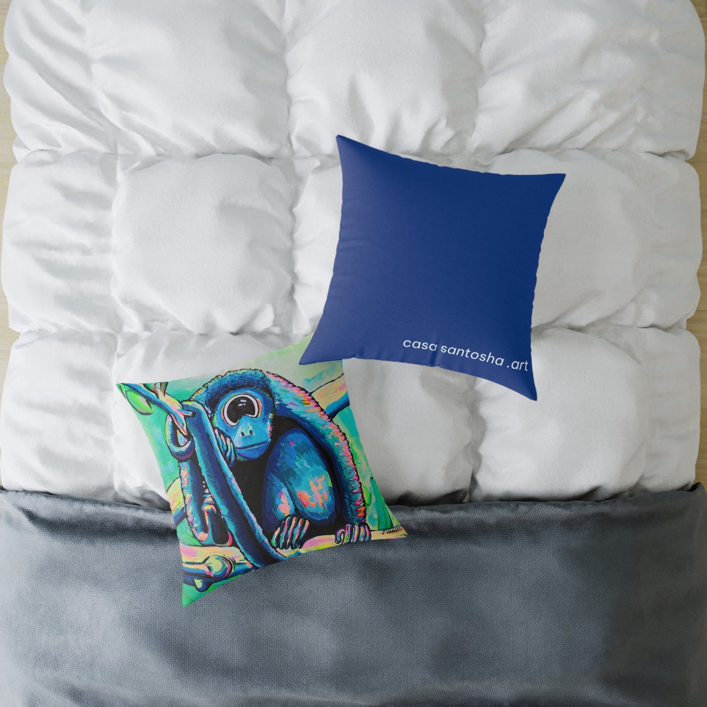 Cyclops Monkey Art Canvas Decorative Pillow