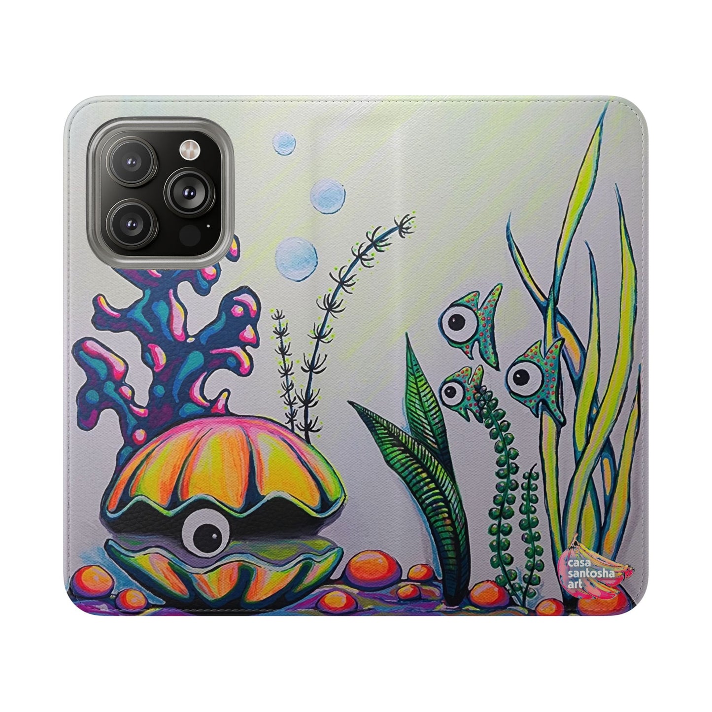 Cyclops Clam Flip Phone Case – Wallet Cover with Card Slots