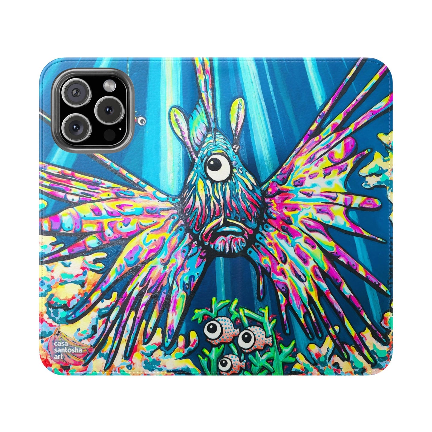 Cyclops Lionfish Flip Phone Case – Wallet Cover with Card Slots