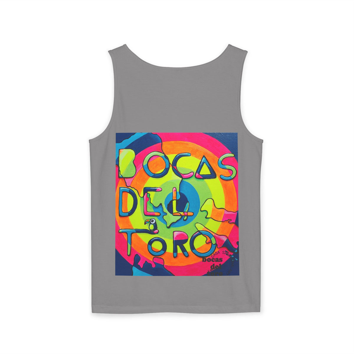 Unisex Bocas Del Toro Islands Tank Top - neon pop art by Casa Santosha Art