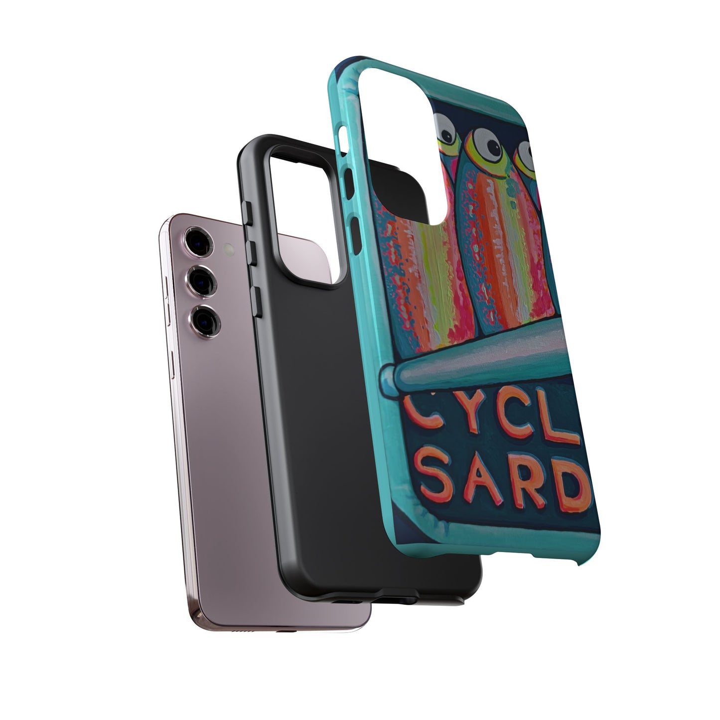 Neon Sardines Tough Phone Case