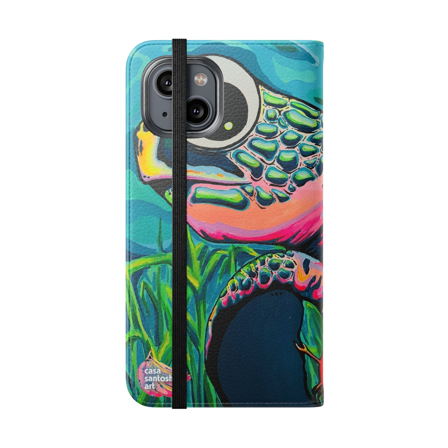 Cyclops Turtle Flip Phone Case – Wallet Cover with Card Slots