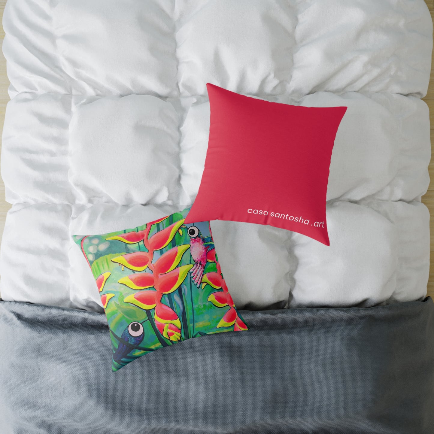 Cyclops Hummingbirds Art Canvas Decorative Pillow