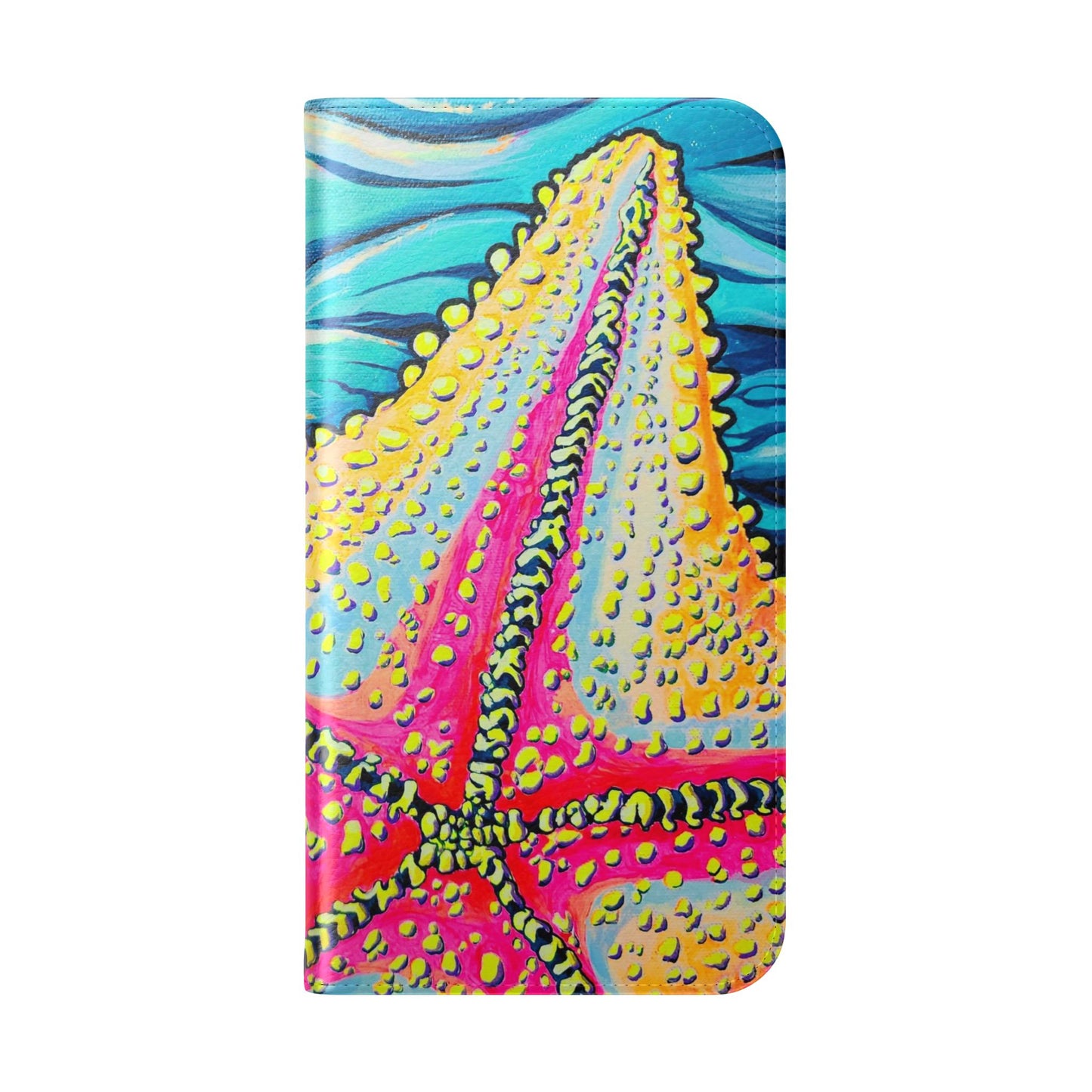 Starfish Beach Bocas Flip Phone Case – Wallet Cover with Card Slots