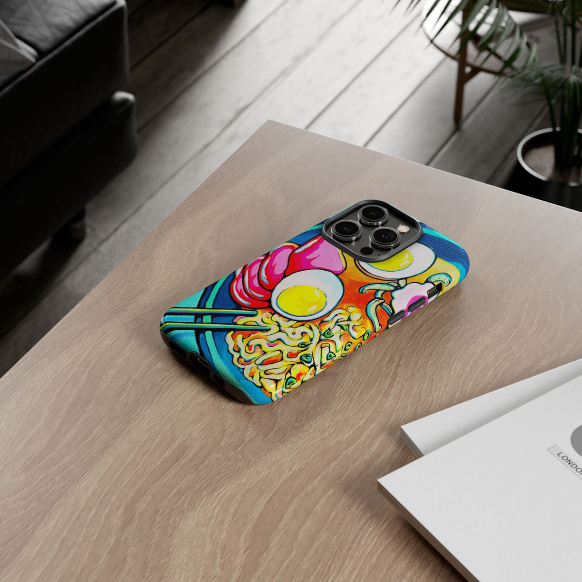 Coque de téléphone résistante Neon Ramen