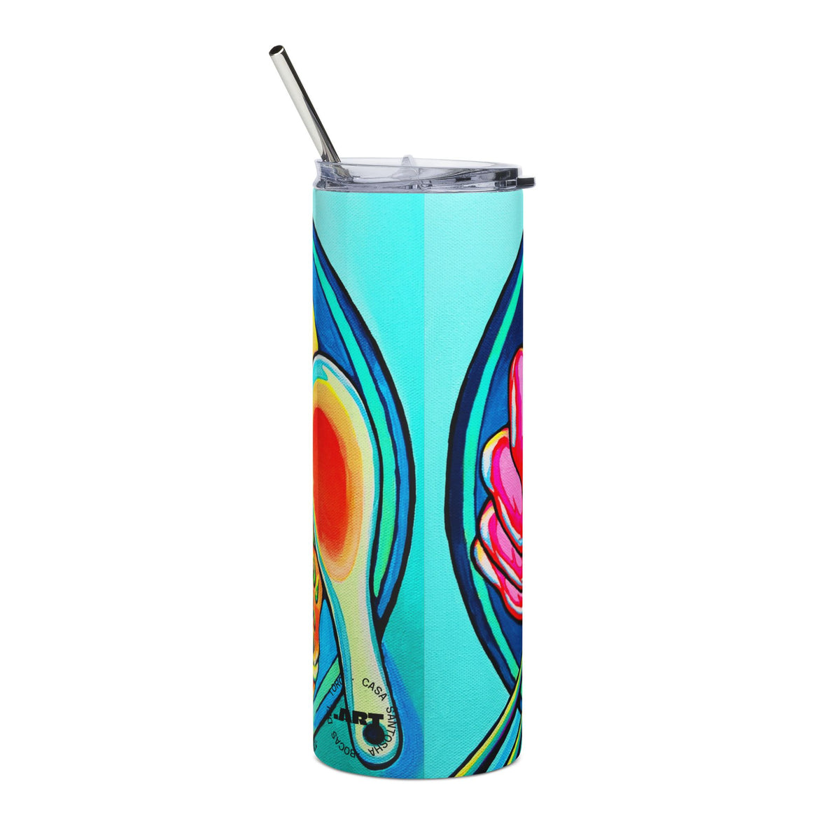 Vaso Térmico de Acero Inoxidable Neon Ramen, 590 ml | Taza de Viaje Divertida, Ecológica