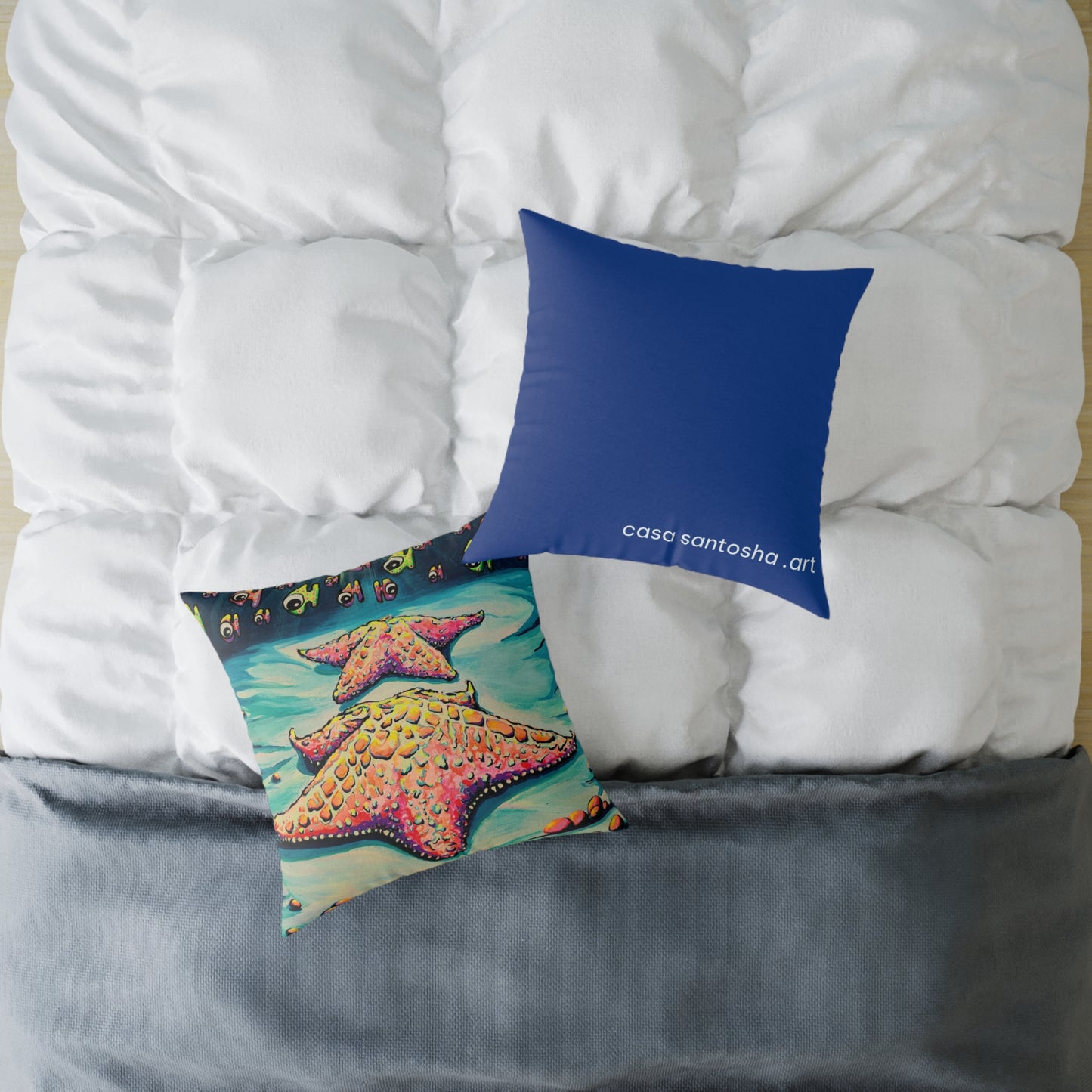 Cyclops Starfish Art Canvas Decorative Pillow