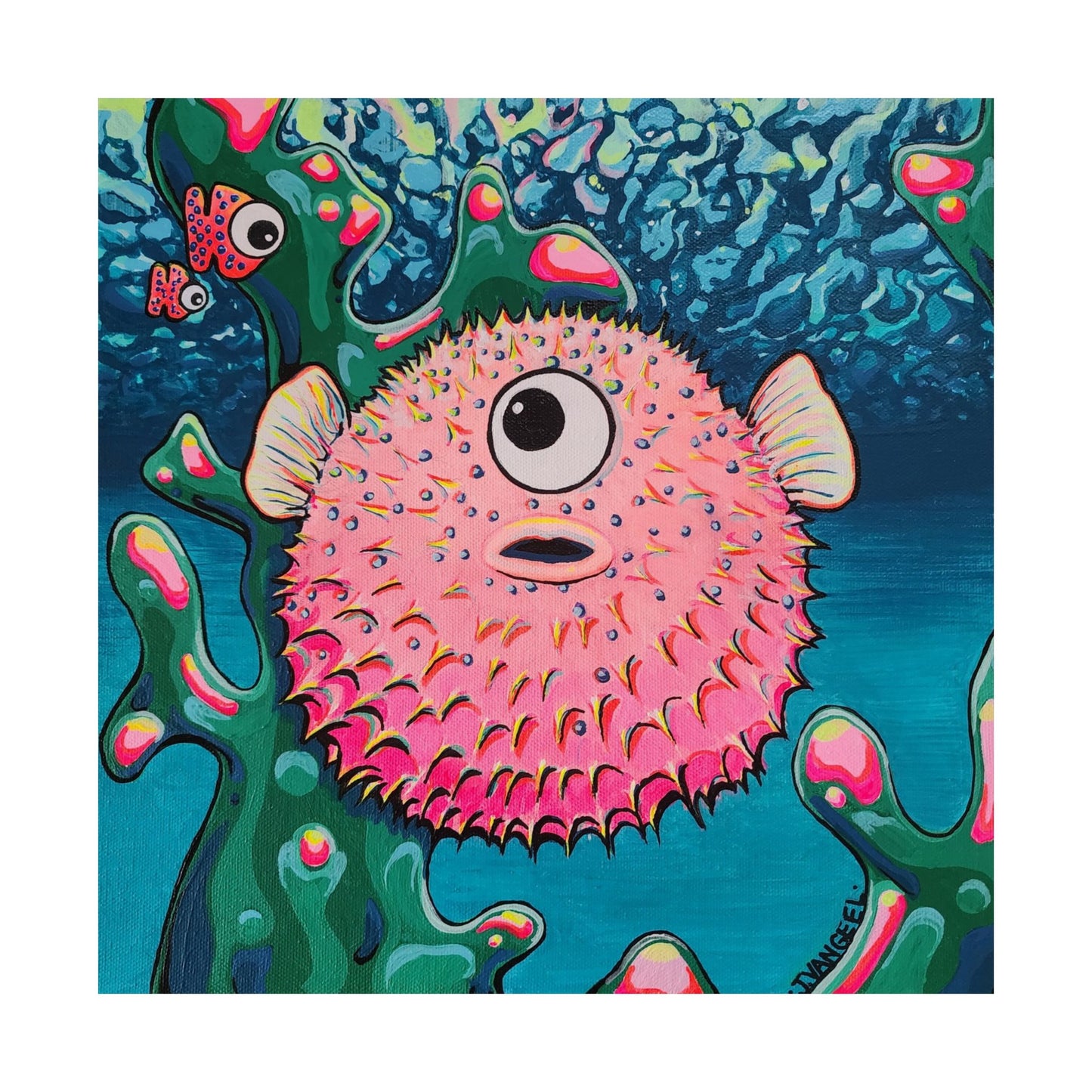 Cyclops Pufferfish Giclée Art Poster