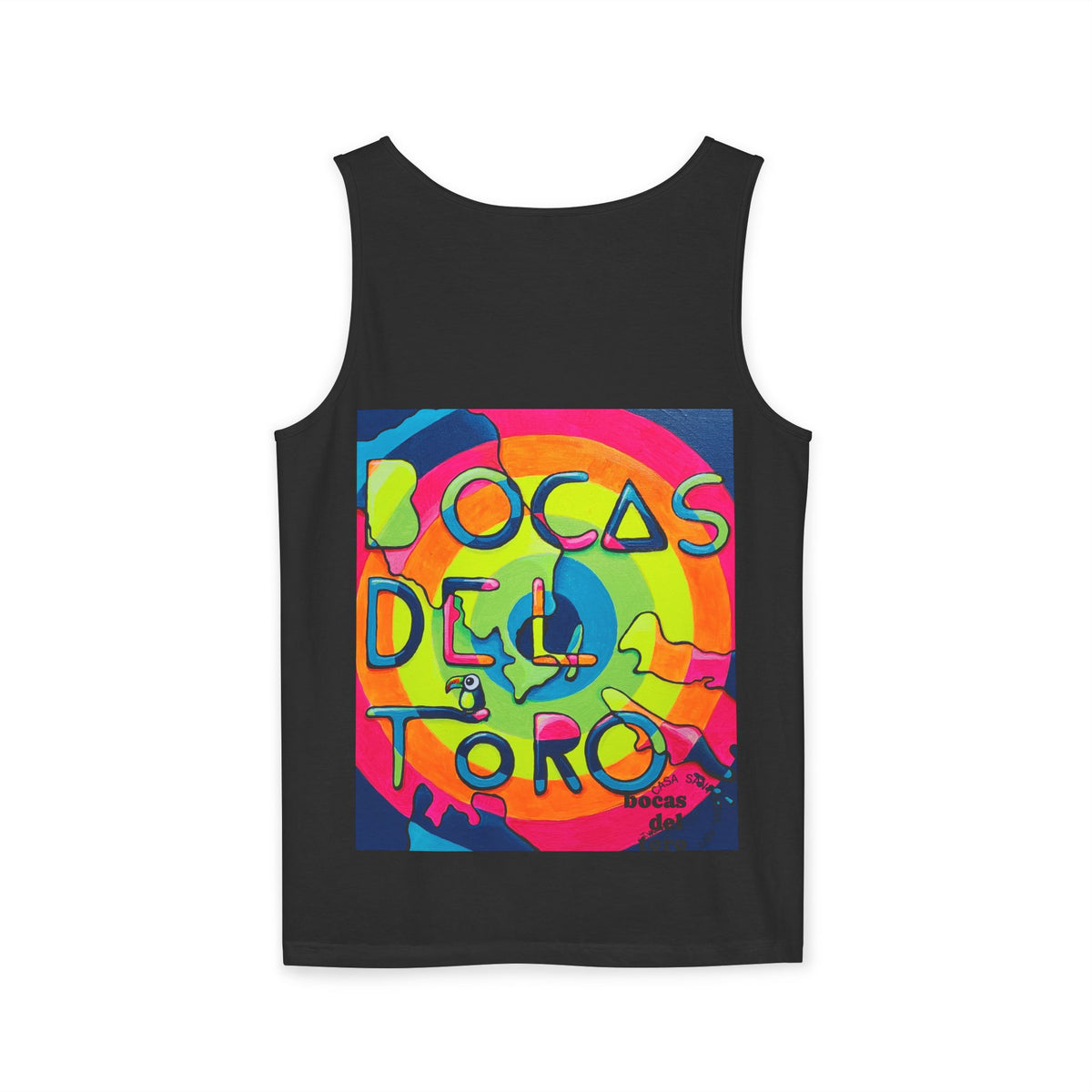 Unisex Bocas Del Toro Islands Tank Top - neon pop art by Casa Santosha Art