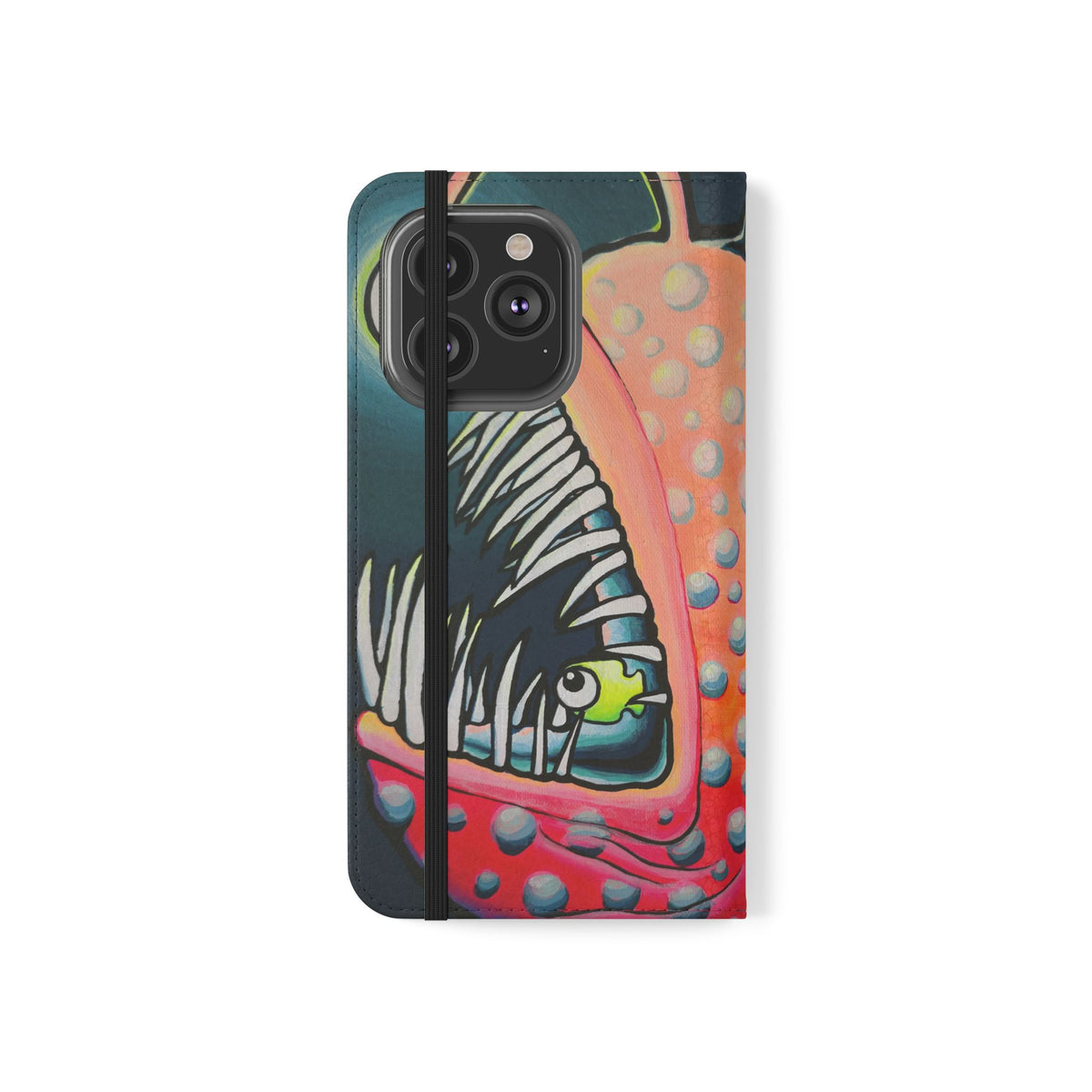 Cyclops Anglerfish Flip Phone Case – Wallet Cover with Card Slots