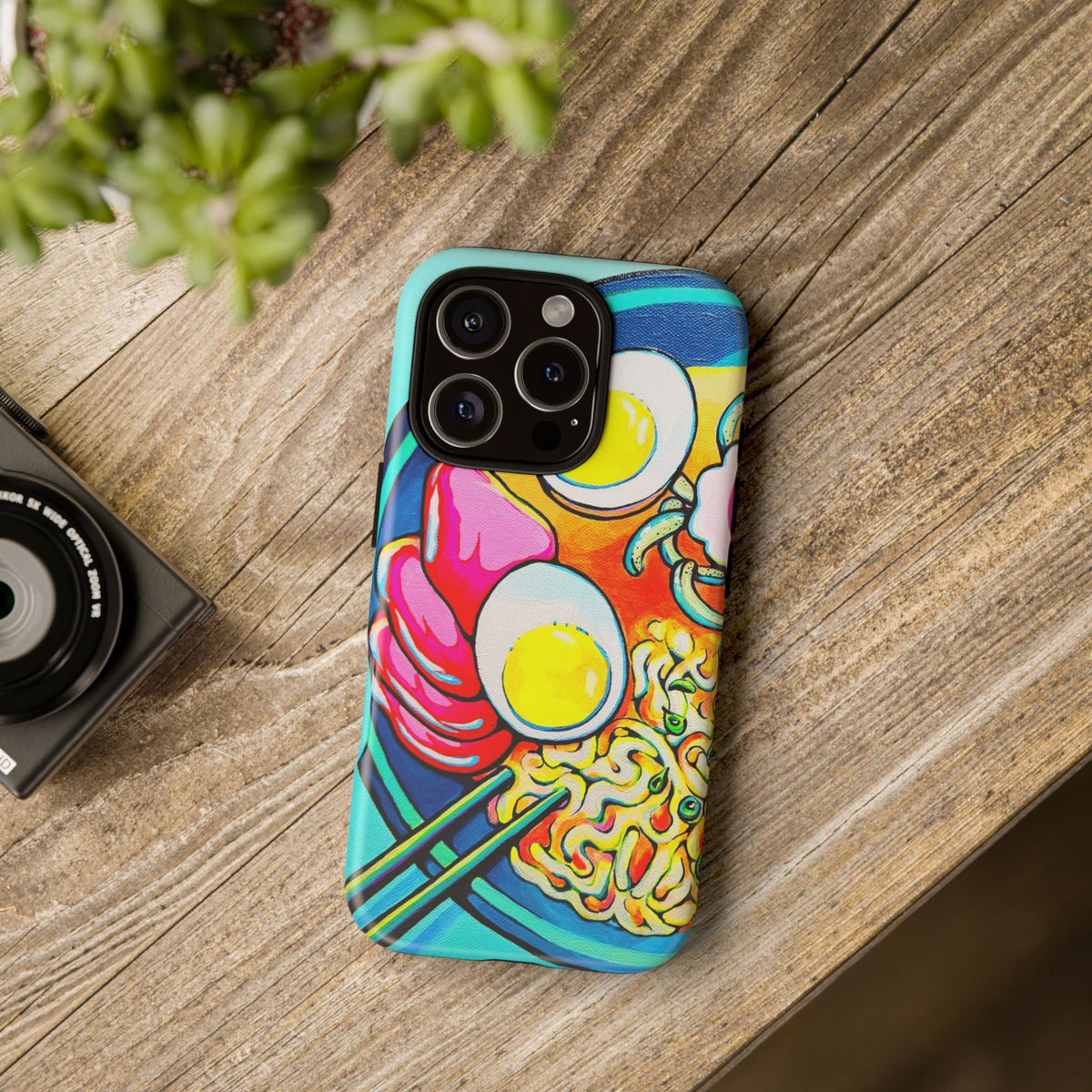 Coque de téléphone résistante Neon Ramen