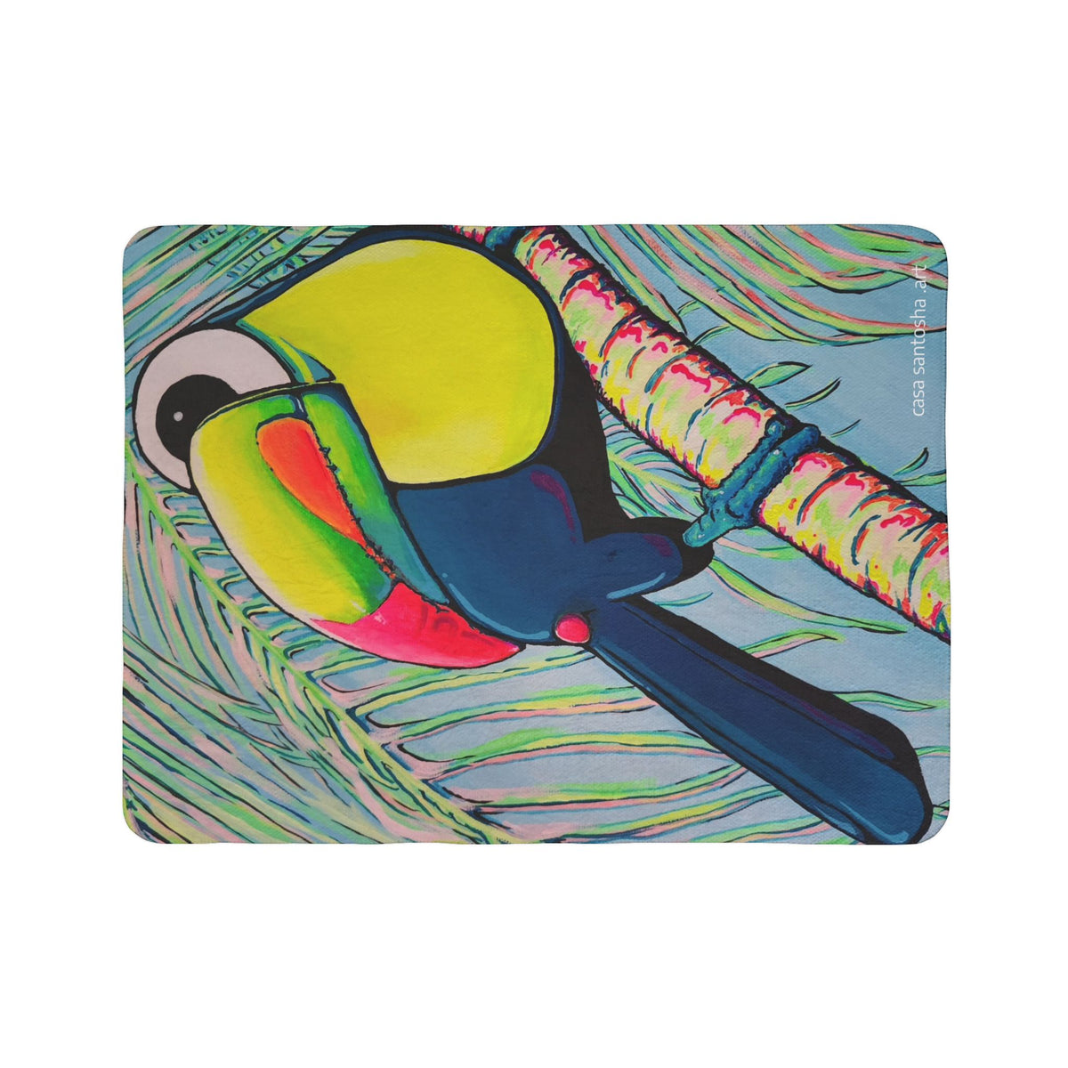 Cyclops Toucan Fleece Sherpa Blanket