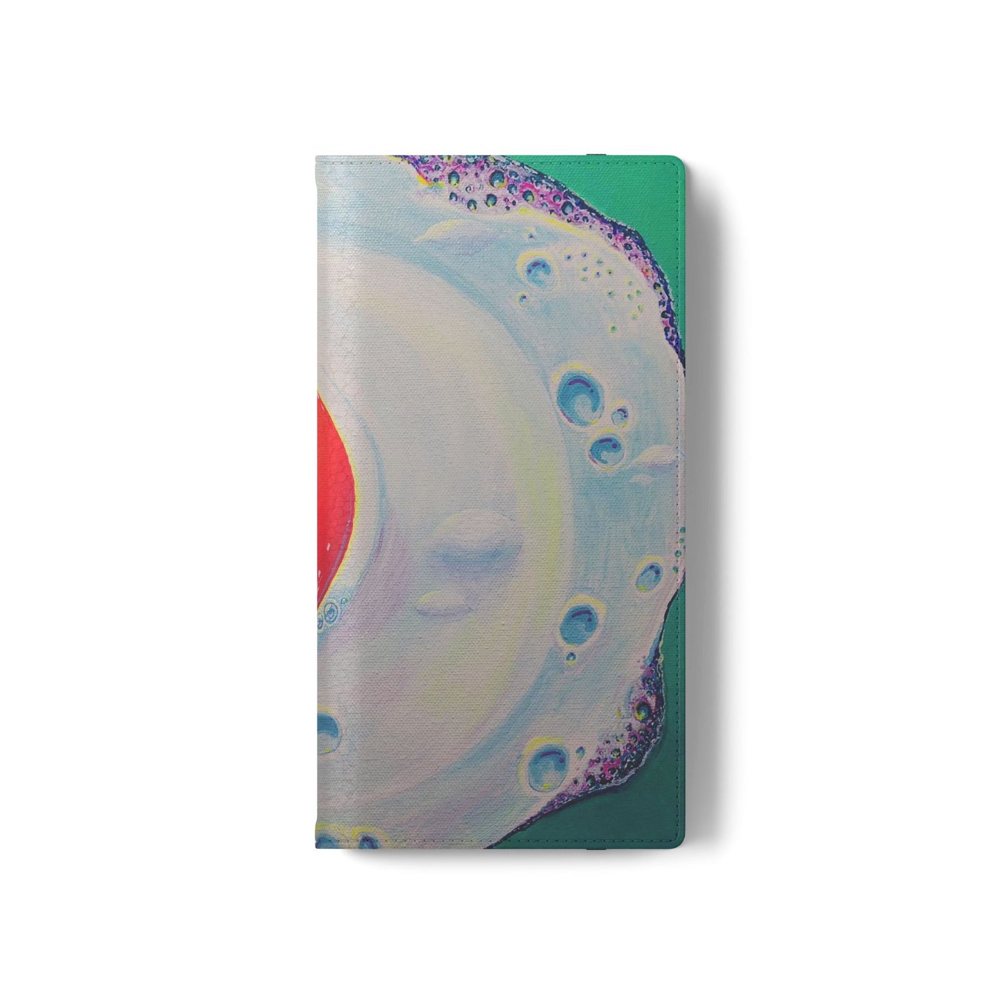 Neon Fried Egg Flip Phone Case – Wallet Cover with Card Slots