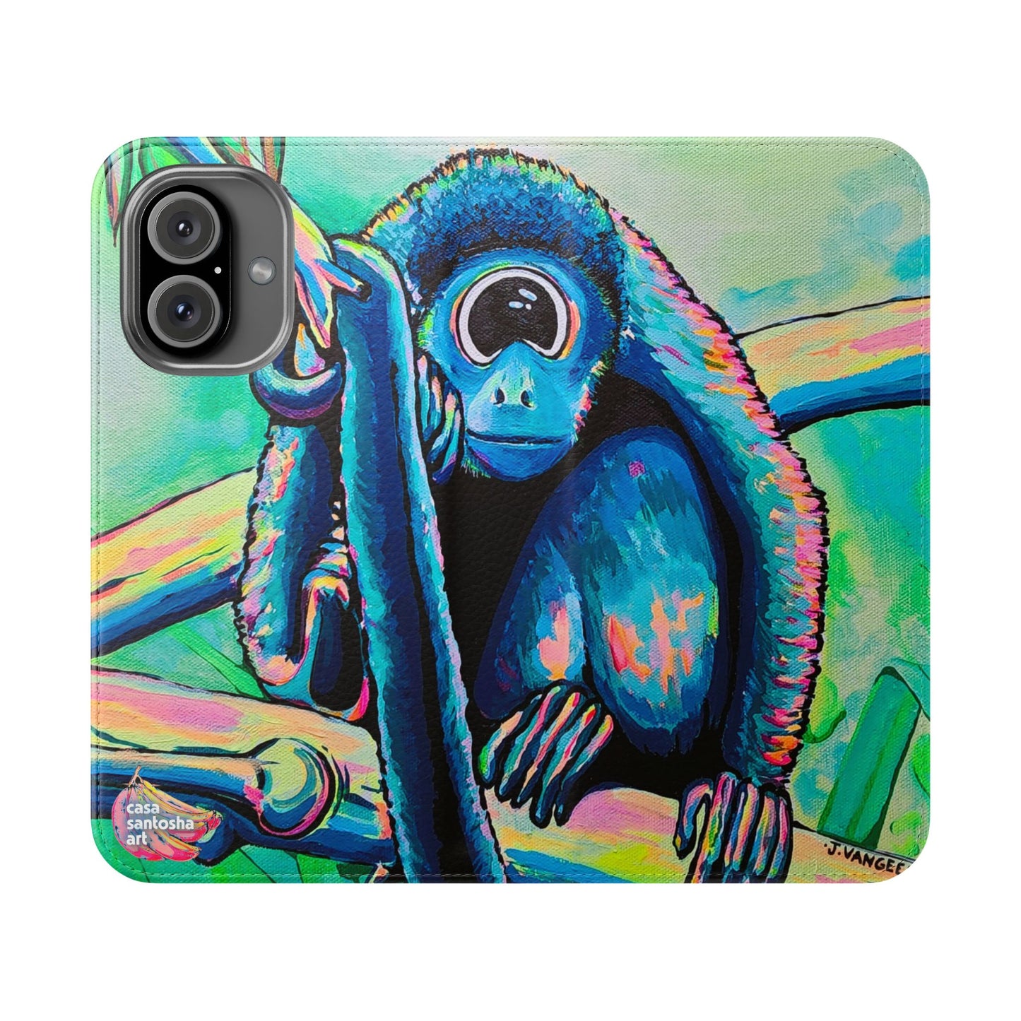 Cyclops Monkey Flip Phone Case – Wallet Cover with Card Slots