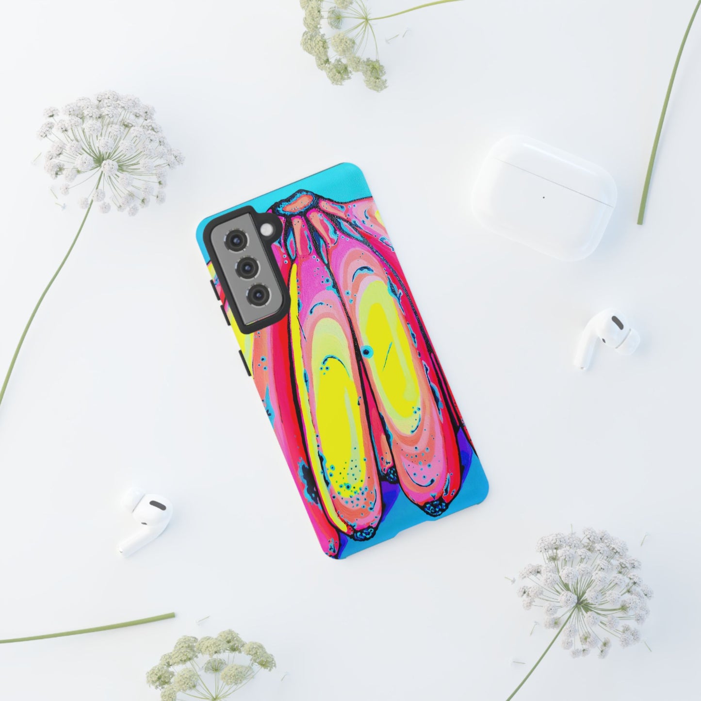 Neon Fat Bananas Tough Phone Case