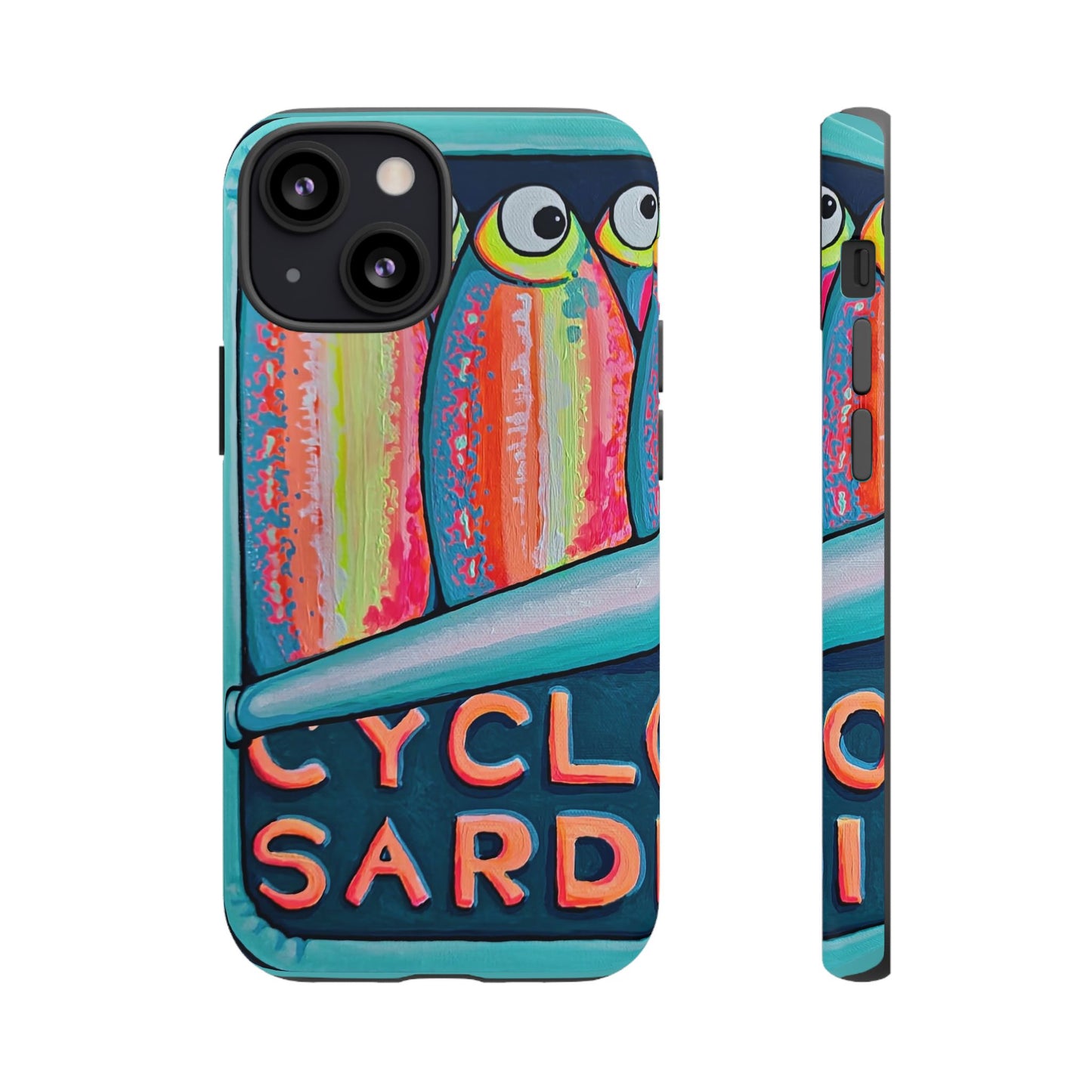 Neon Sardines Tough Phone Case