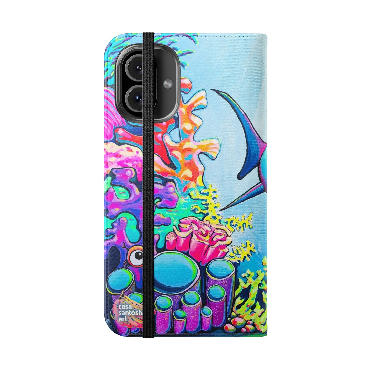 Cyclops Shark Flip Phone Case – Wallet Cover with Card Slots