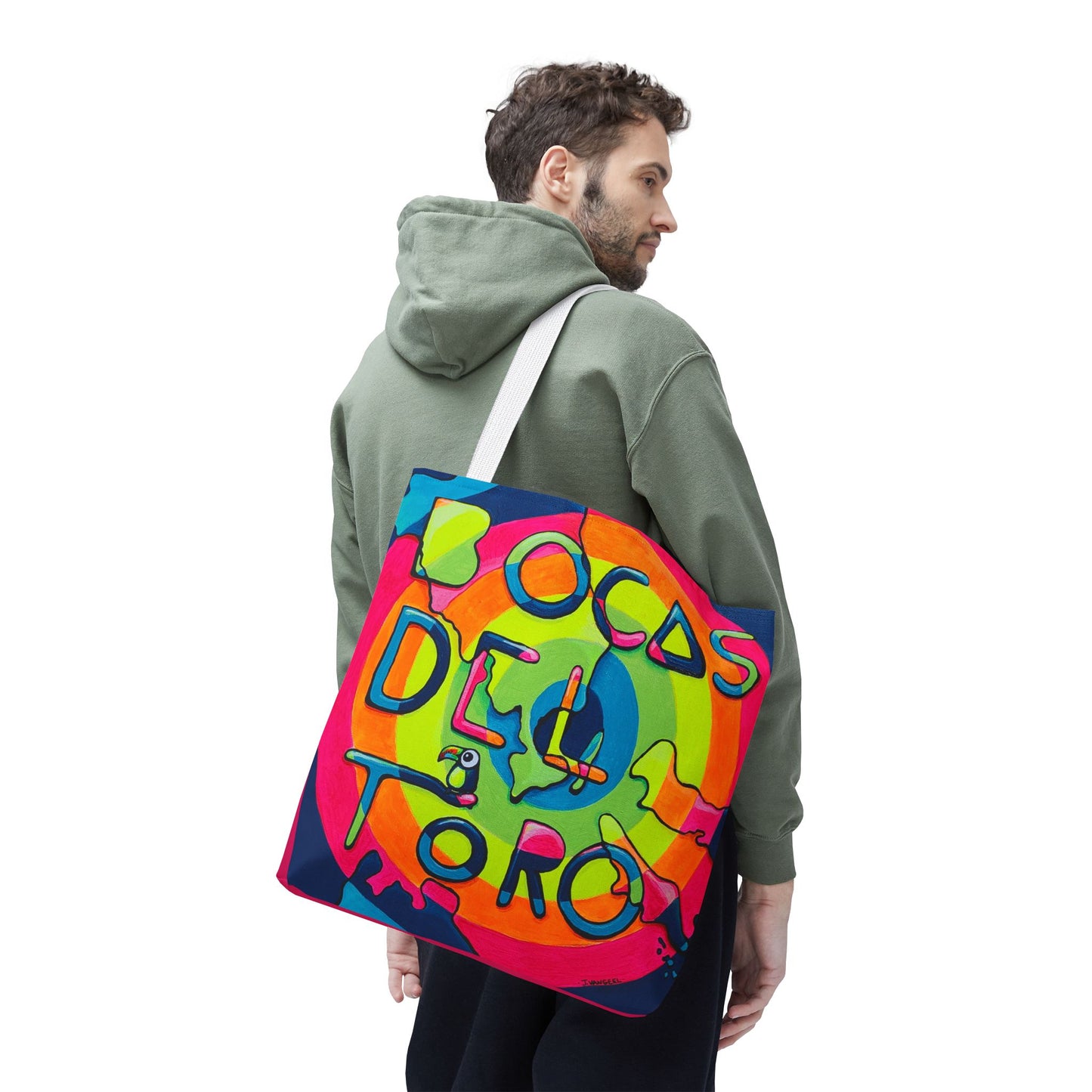 Premium Bocas Del Toro Islands Tote Bag, Original Artist Design, Reusable Shopping Tote,  Eco-Friendly