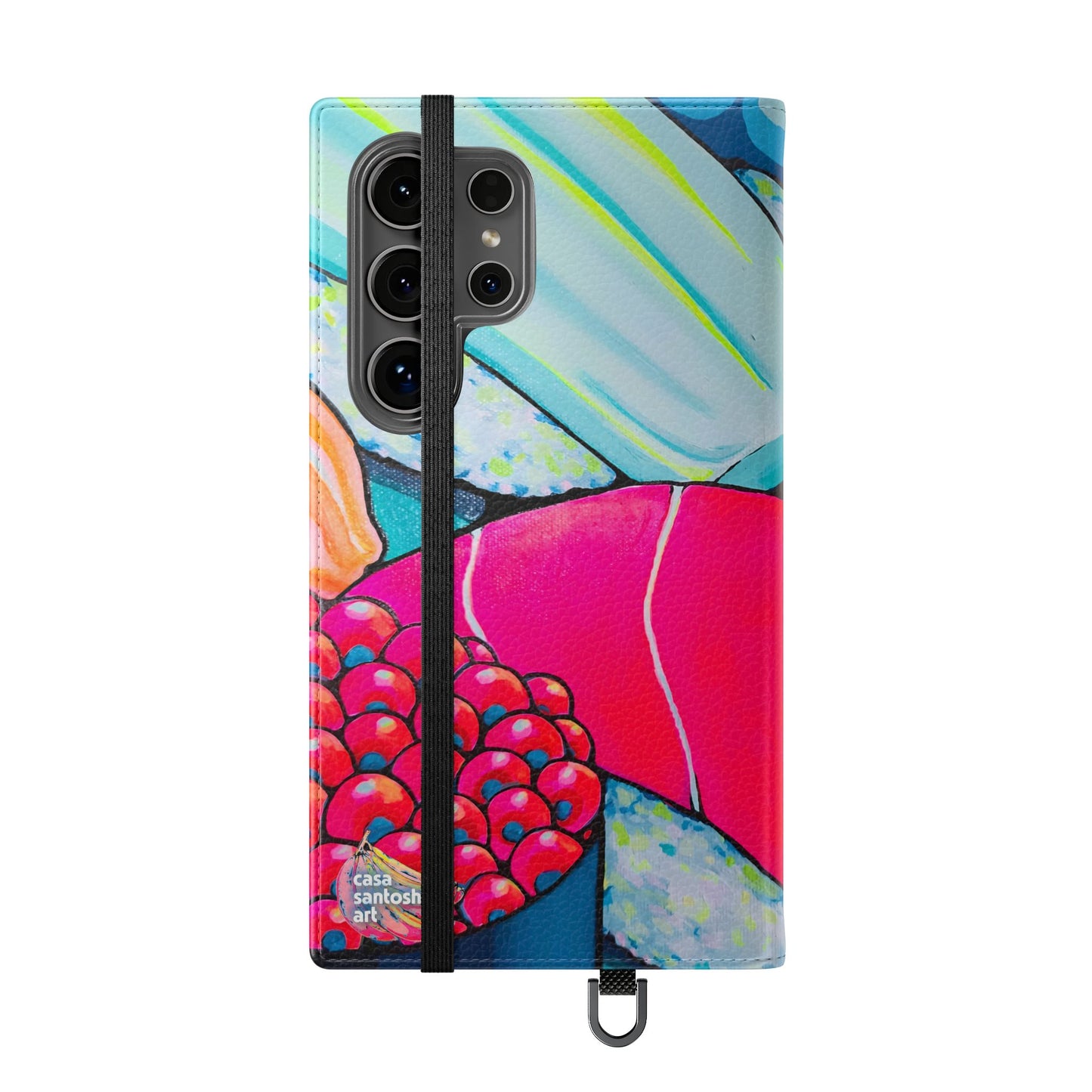Étui portefeuille pour téléphone à clapet Neon Sushi avec porte-cartes