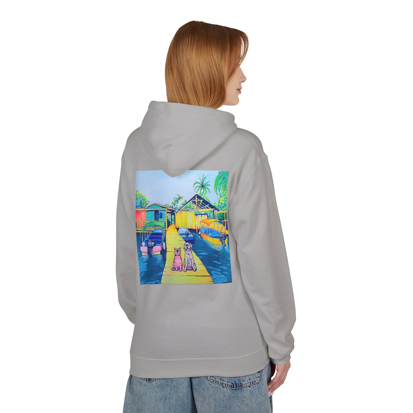 Unisex Cyclops Cat and Dog in Bocas Soft Hoodie