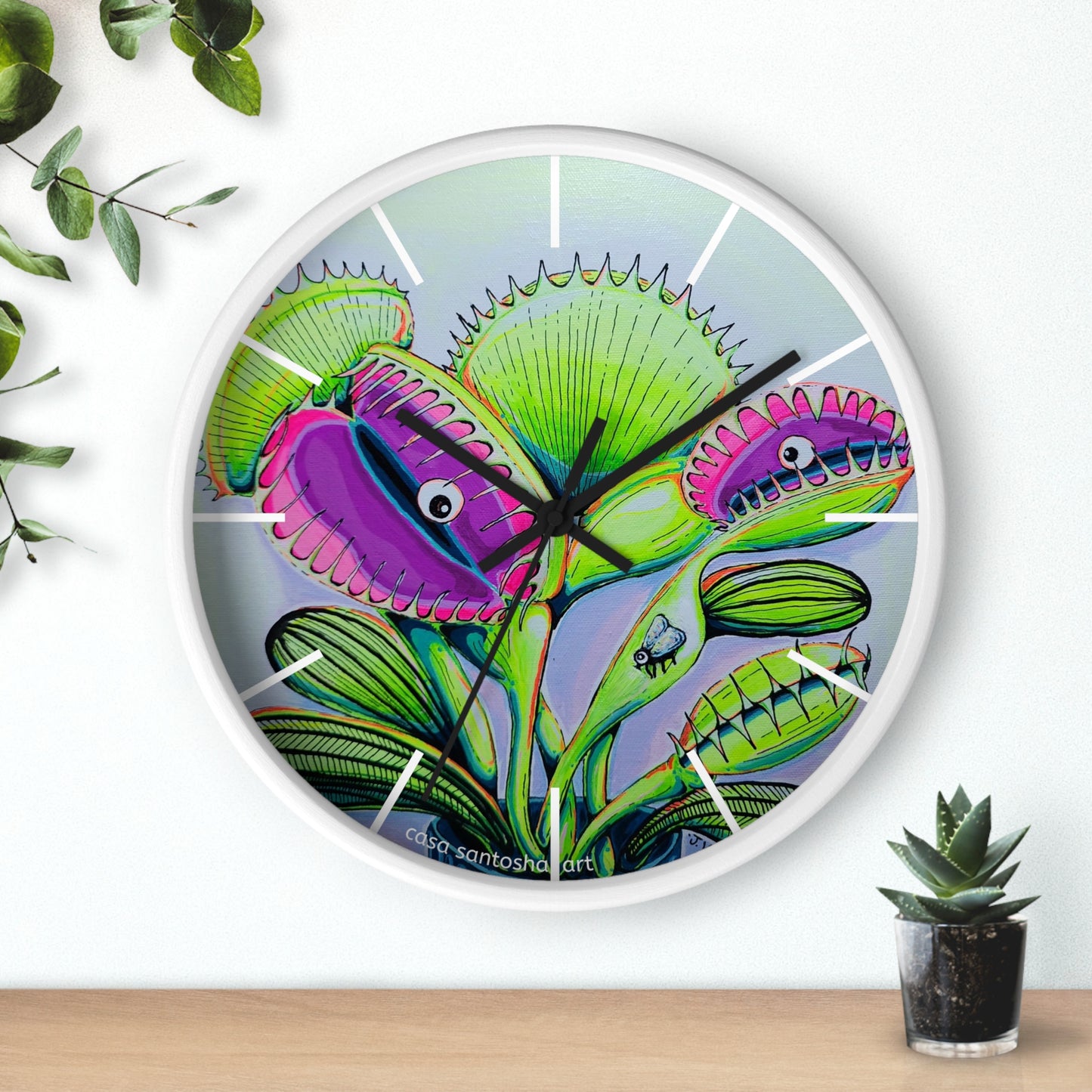 Cyclops Venus Fly Trap Pop Art Wall Clock