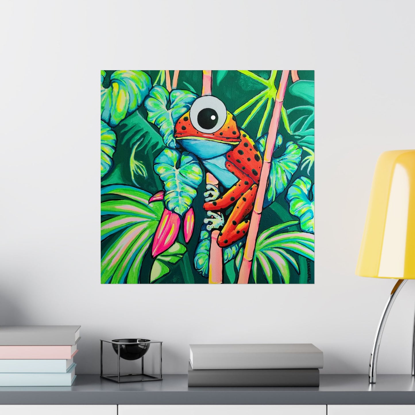 Cyclops Red Frog Giclée Art Poster