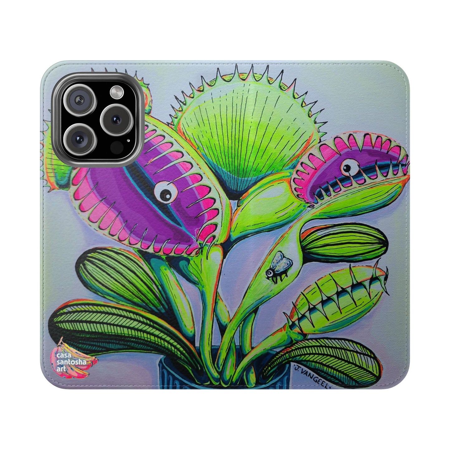 Cyclops Venus Fly Trap Flip Phone Case – Wallet Cover with Card Slots