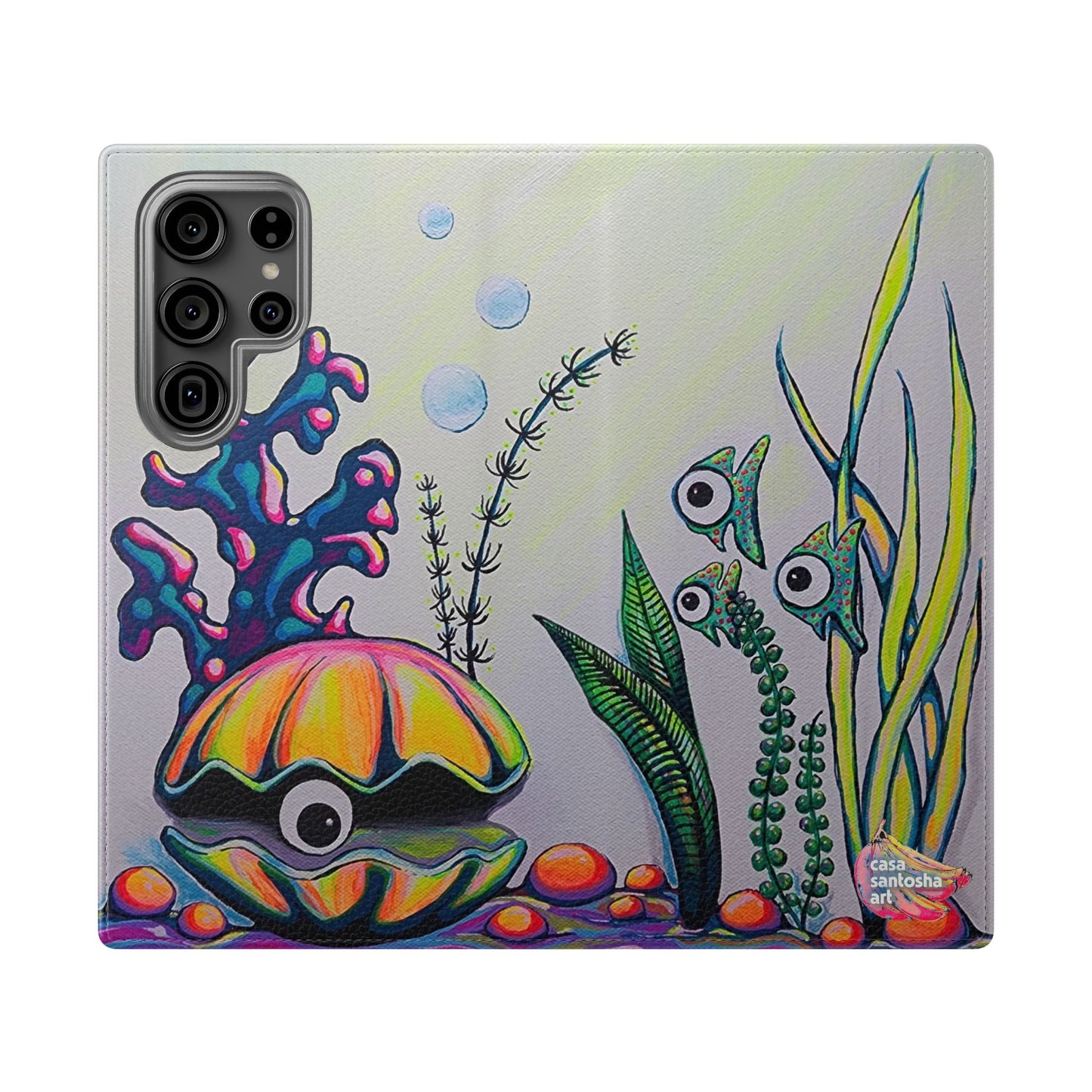 Cyclops Clam Flip Phone Case – Wallet Cover with Card Slots