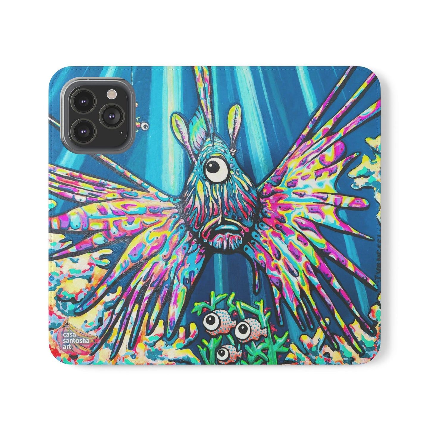 Cyclops Lionfish Flip Phone Case – Wallet Cover with Card Slots