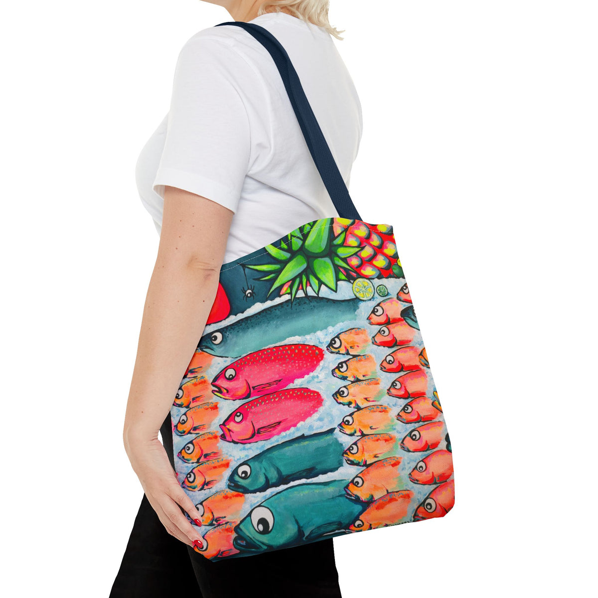 Neon Cabo Fish Market Day Tote