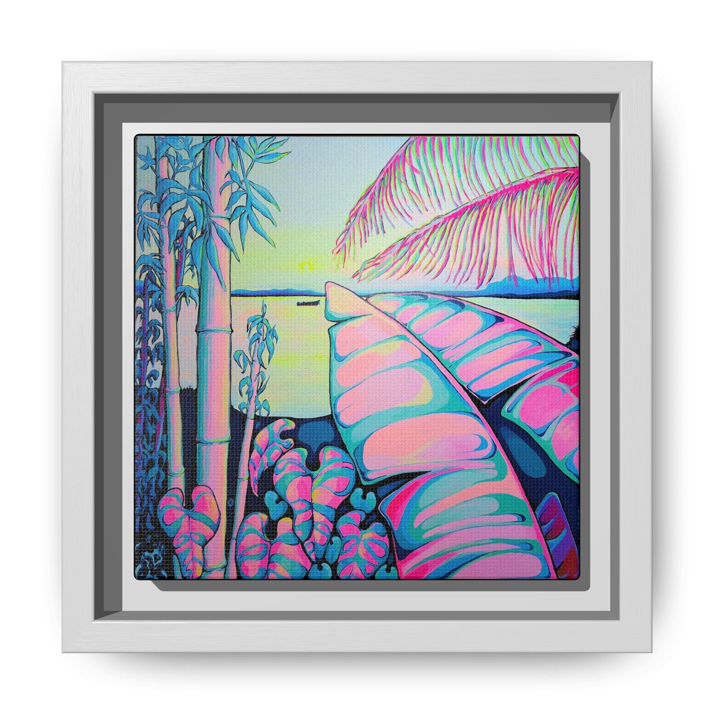 Framed Serenity Bocas Canvas Print